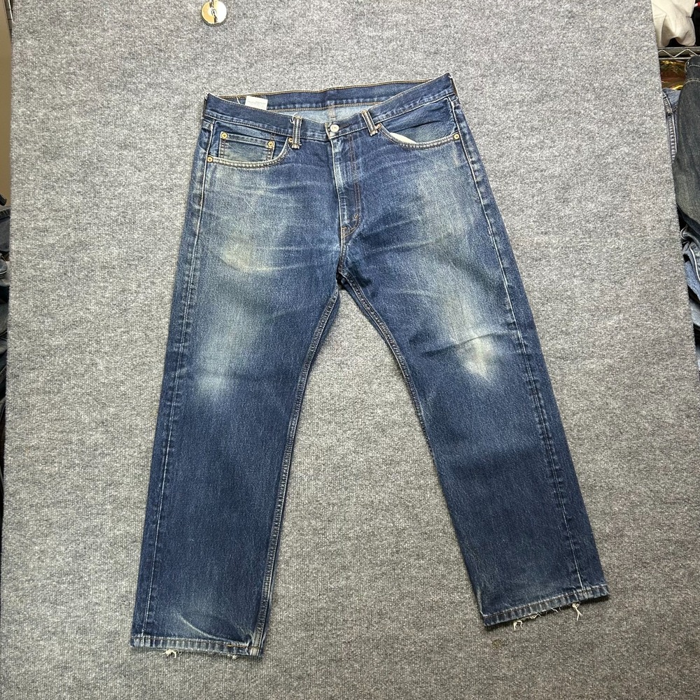 Levi's 505 Jeans Men's Blue Denim Straight Pockets‎ Classic Zip Fly - 37X28